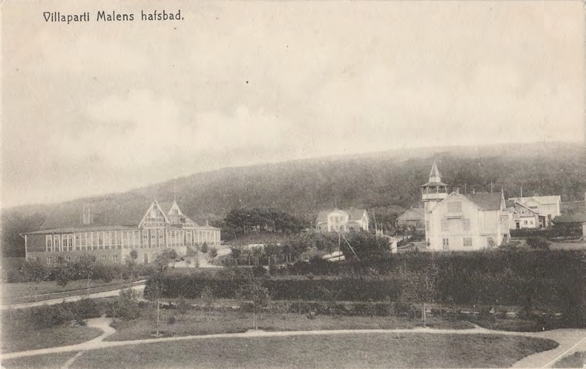 Framsida av Villaparti Malens hafsbad.