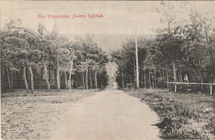 Framsida av Nya Promenaden, Malens Hafsbad.