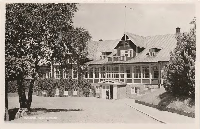 Framsida av MALENS RESTAURANT.