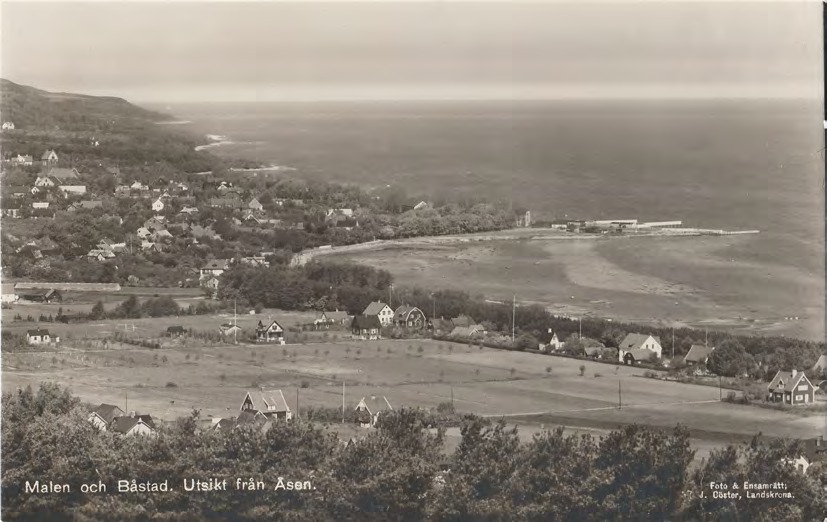 Framsida av Malen och Båstad. Utsikt från Åsen.