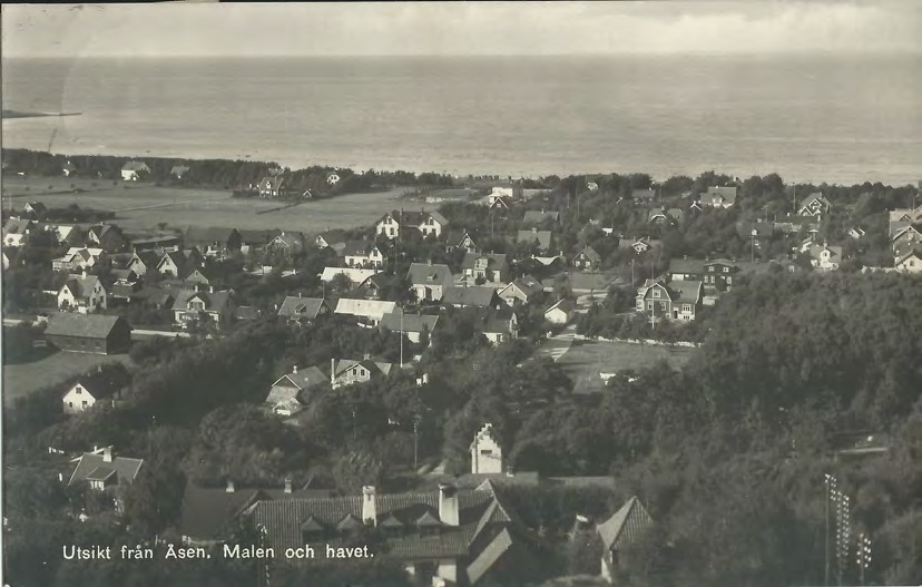 Framsida av Utsikt från Åsen. Malen och havet.