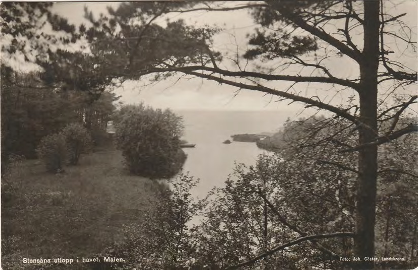 Framsida av Stensåns utlopp i havet. Malen.