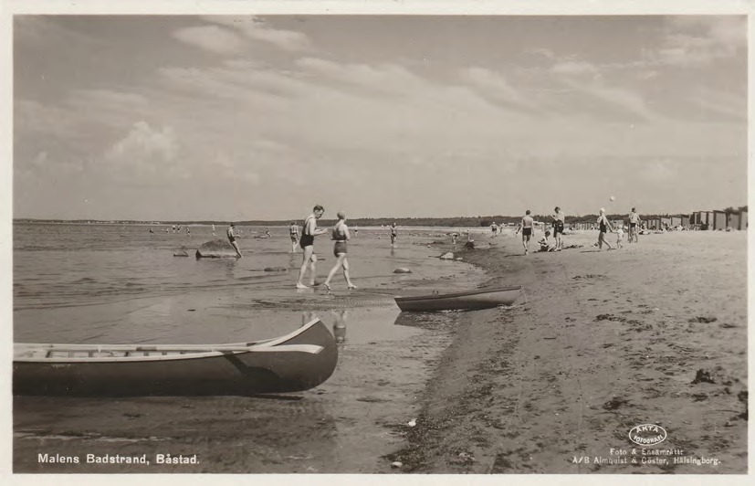 Framsida av Malens Badstrand, Båstad.