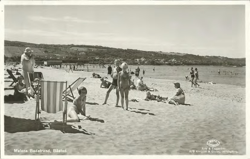 Framsida av Malens Badstrand, Båstad.
