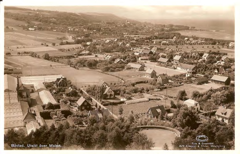 Framsida av Båstad. Utsikt över Malen.