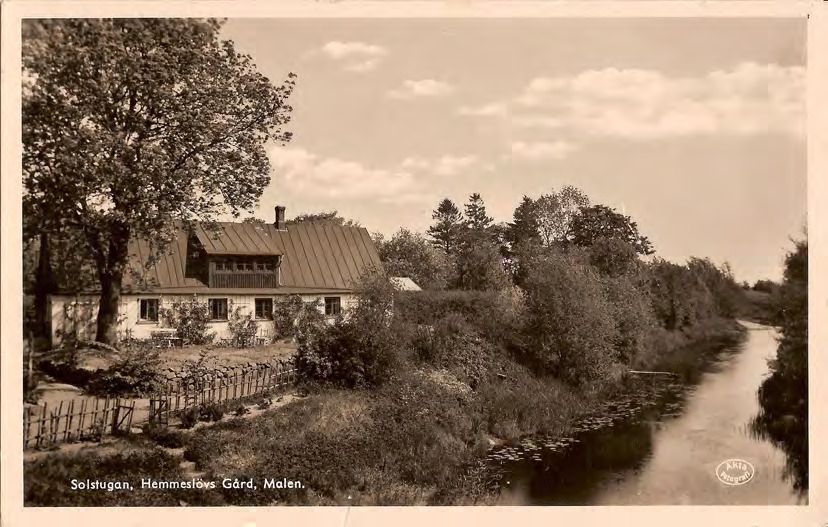 Framsida av Solstugan, Hemmeslövs Gård, Malen.