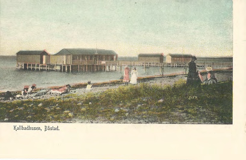 Framsida av Kallbadhusen, Båstad.