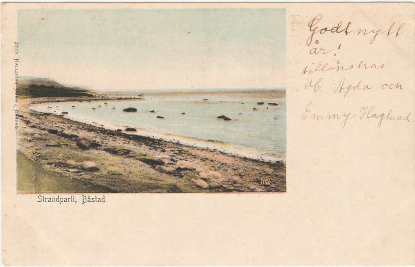 Framsida av Strandparti, Båstad.