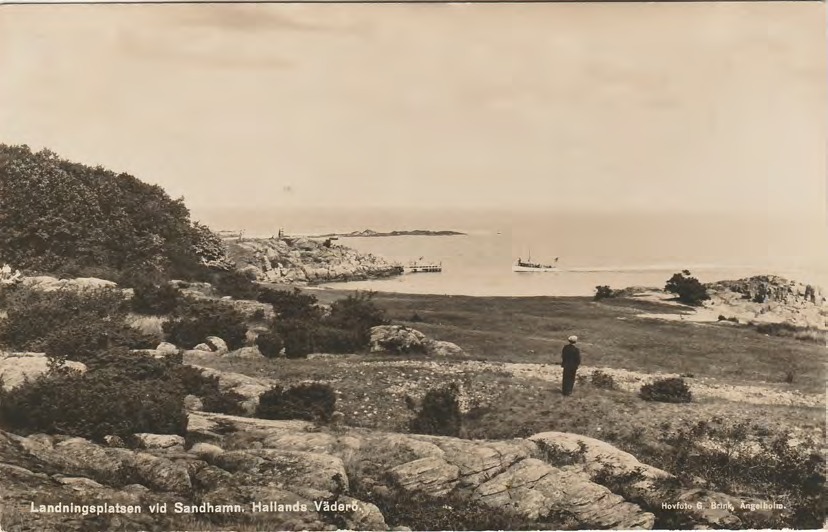 Framsida av Landningsplatsen vid Sandhamn. Hallands Väderö.
