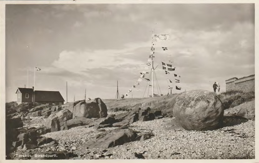 Framsida av Torekov. Strandparti.