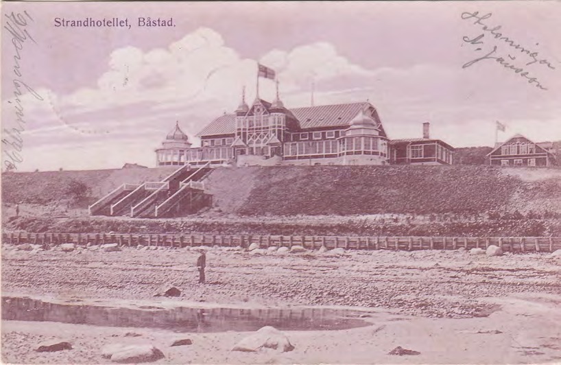 Framsida av Strandhotellet, Båstad.