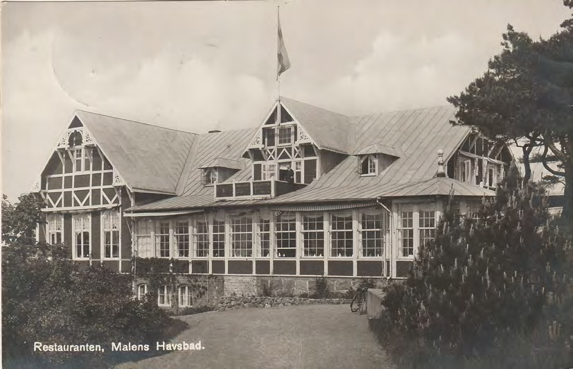 Framsida av Restauranten, Malens Havsbad.