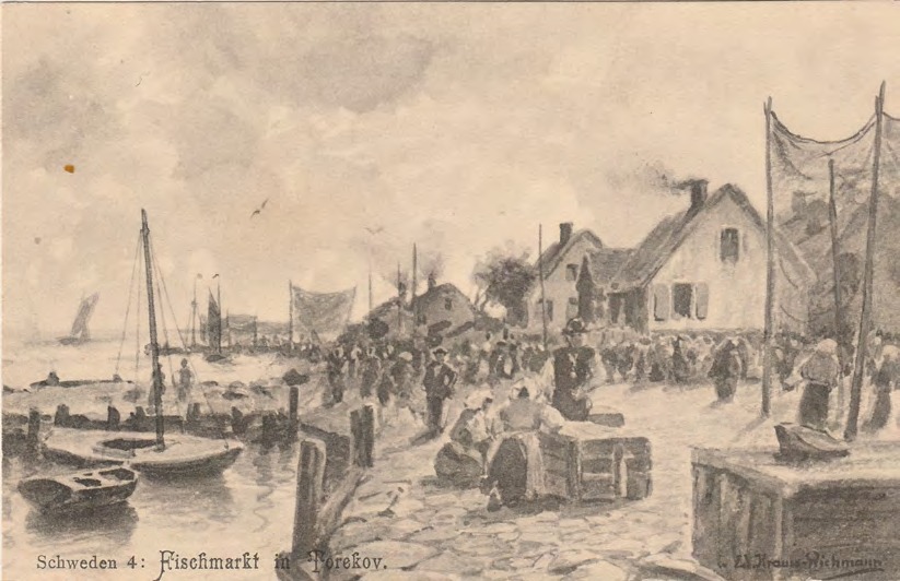 Framsida av Schweden 4: Fischmarkt in Torekov.