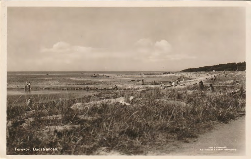 Framsida av Torekov. Badstranden.