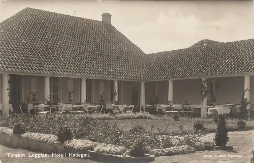 Framsida av Torekov Loggian, Hotell Kattegatt.