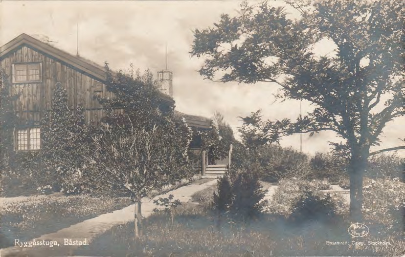 Framsida av Ryggåsstuga, Båstad.