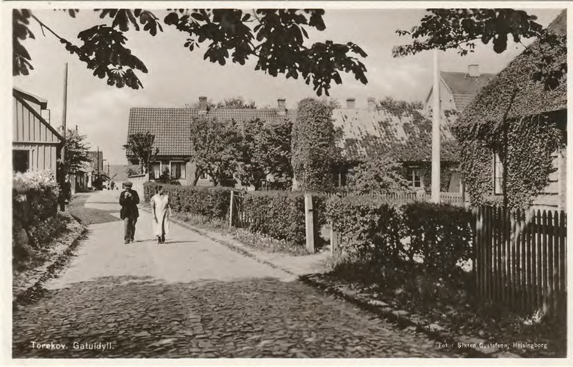 Framsida av Torekov. Gatuidyll.