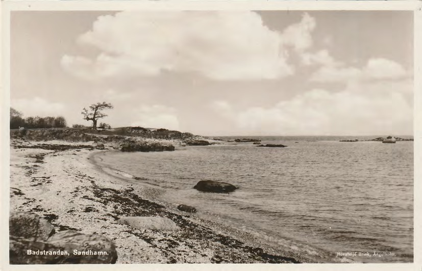 Framsida av Badstranden, Sandhamn.