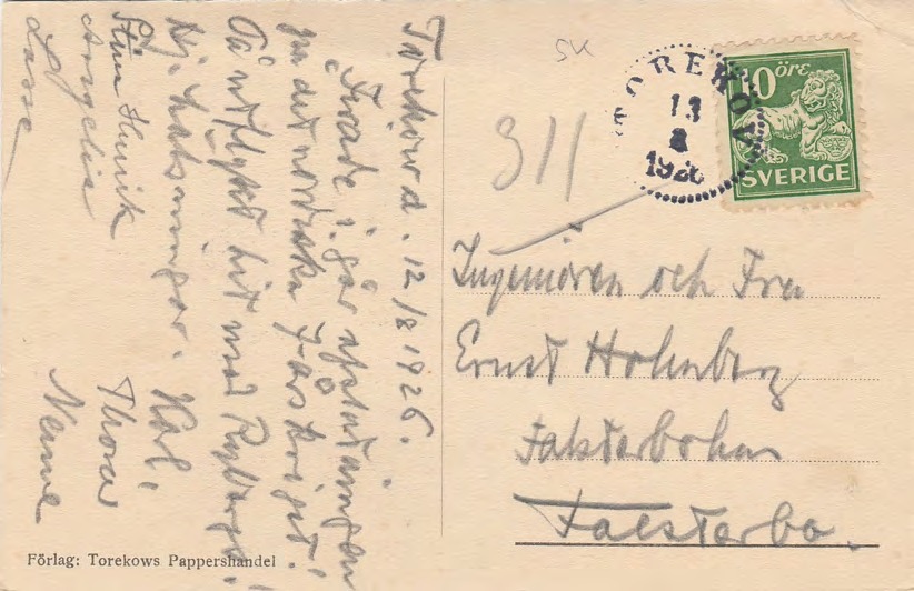 Baksida av "St. Thora Sten" Torekow