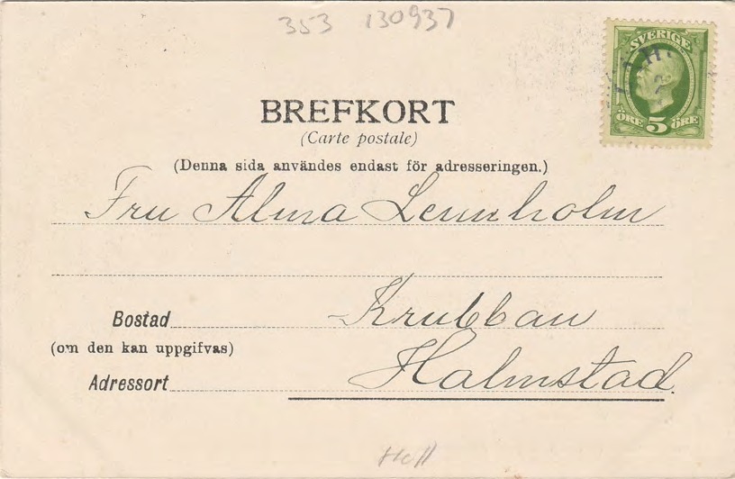 Baksida av Karsefors vid Laholm.