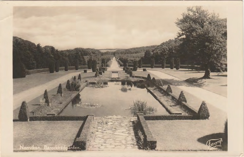 Framsida av Norrviken. Barockträdgården.