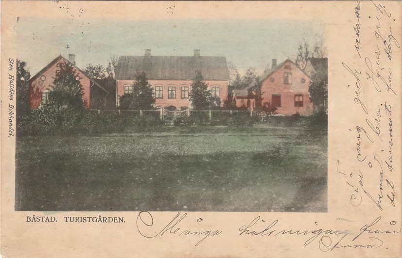 Framsida av BÅSTAD. TURISTGÅRDEN.