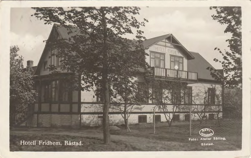 Framsida av Hotell Fridhem, Båstad.