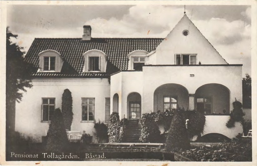 Framsida av Pensionat Tollagården, Båstad.