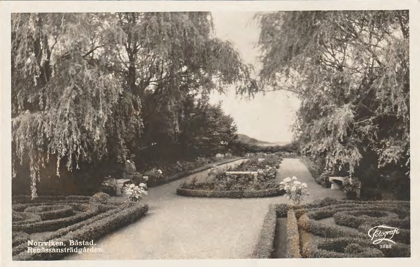 Framsida av Norrviken. Båstad. Renässansträdgården.