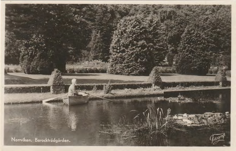 Framsida av Norrviken. Barockträdgården.