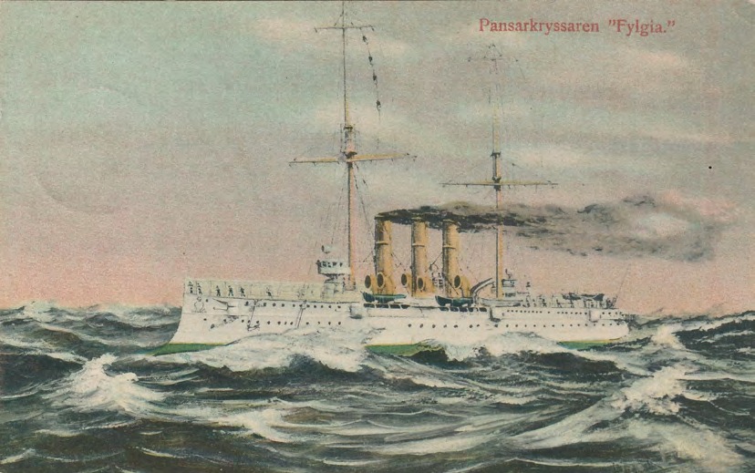 Framsida av Pansarkryssaren "Fylgia".