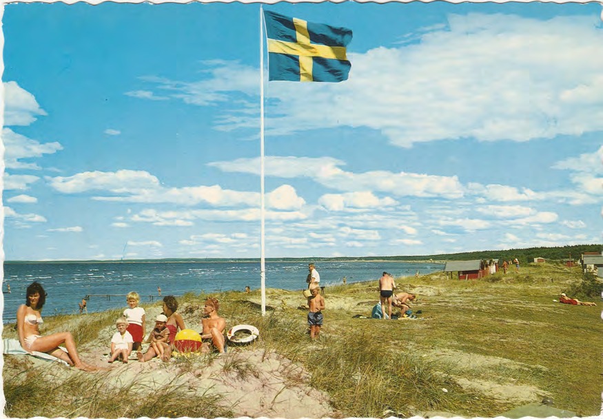 Framsida av Båstad, Malen. Badstrand