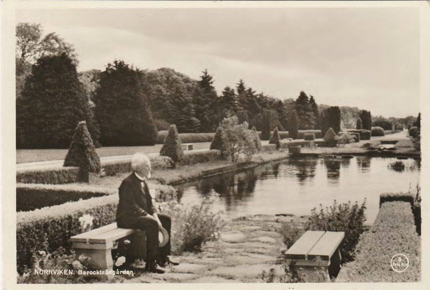 Framsida av NORRVIKEN. Barockträdgården.