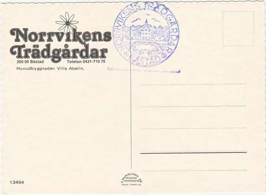 Baksida av Huvudbyggnaden Villa Abelin