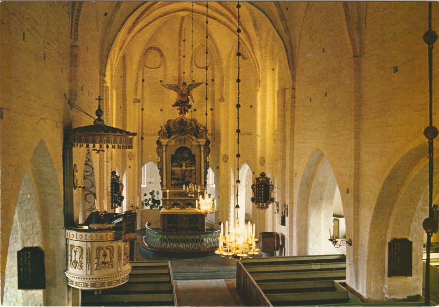 Framsida av Båstad. Kyrkan, interiör.