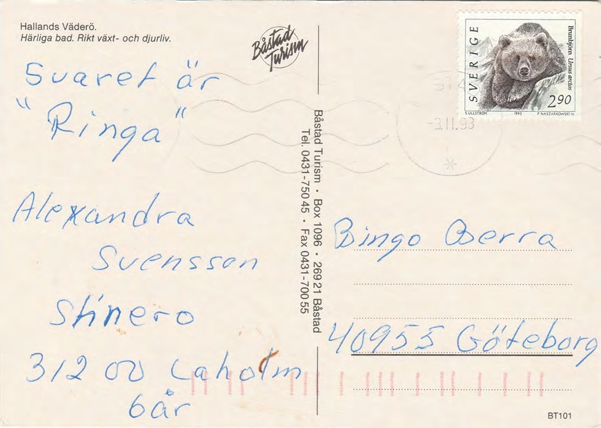 Baksida av Hallands Väderö. Härliga bad. Rikt växt‐ och djurliv.