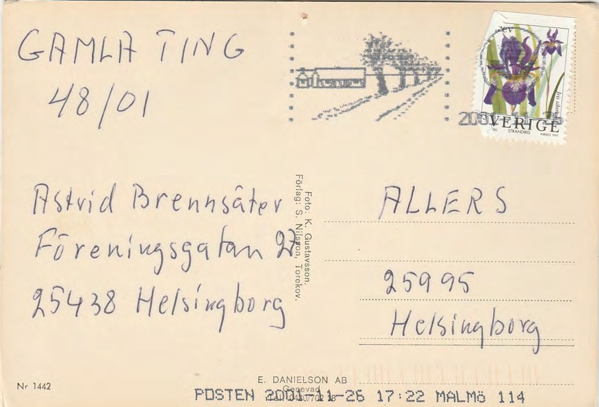 Baksida av HÄLSNINGAR FRÅN HALLANDS VÄDERÖ