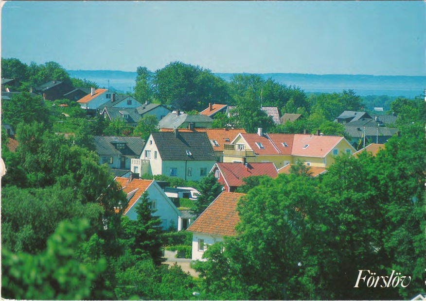 Framsida av Förslöv / Vy över Förslöv från Förslövs kyrka