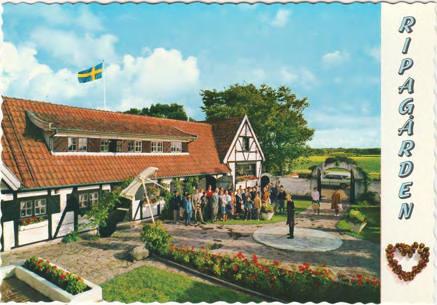 Framsida av RIPAGÅRDEN / Ripagården . 1700-tals Korsvirkeshus.