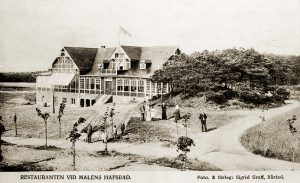 Malens restaurang klar. Den öppnades sommarsäsongen 1905. Restaurangen revs 1987 till stor saknad och besvikelse.