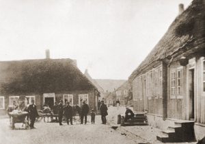 Båstad, torget före branden 1870.
